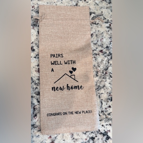 Other - New Home House Warming Gift Wine Bag